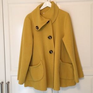 Janska Yellow/Gold Fleece Swing Coat